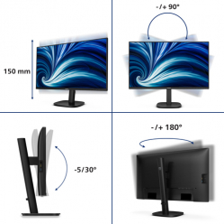Monitor PHILIPS 27B2N3500J/00 27 QHD 120Hz IPS Flat H/A 150 MM TUV EyeSafe certified USB HUB SPEAKERS DPx1 HDMIx2 350cd/m2