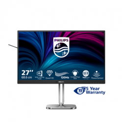 Monitor PHILIPS 27B2N4500/00 27 QHD 120Hz IPS Flat H/A 150 MM TUV EyeSafe certified USB HUB SPEAKERS Power/Light sensor DP 2xHDMI