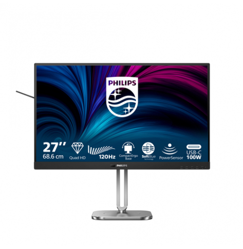Monitor PHILIPS 27B2U4601/00 27 IPS QHD 120Hz 4ms HDMI 2.0 DP USB-C 3.2 HUB USB pivot Speakers