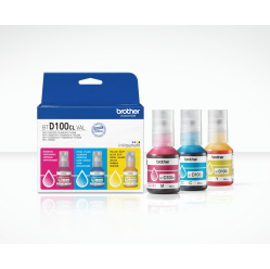BROTHER BTD100 INK BOTTLE VALUE PK 1XC/M/Y - CEE