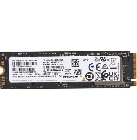 HP Solid State Drive 512GB PCIe-4x4 NVMe M.2