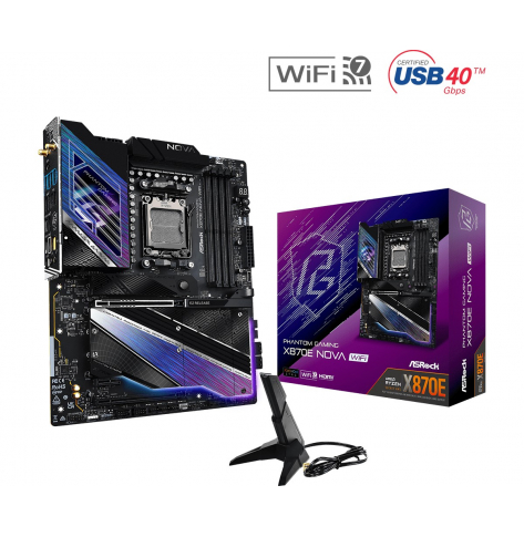 ASRock Płyta główna X870 NOVA WIFI AM5 4DDR5 M.2 ATX 