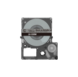 EPSON Metallic Tape Silver/Black 18mm 9m LK-5SBM