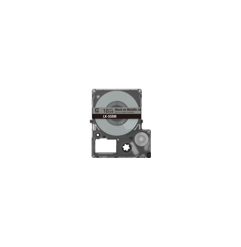 Papier EPSON Metallic Tape Silver/Black 18mm 9m LK-5SBM