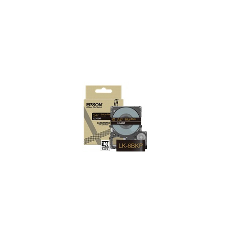 Papier EPSON Metallic Tape Black/Gold 24mm 9m LK-6BKP