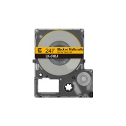 EPSON Matte Tape Yellow/Black 24mm 8m LK-6YBJ
