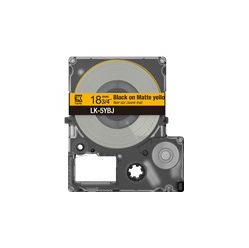 EPSON Matte Tape Yellow/Black 18mm 8m LK-5YBJ