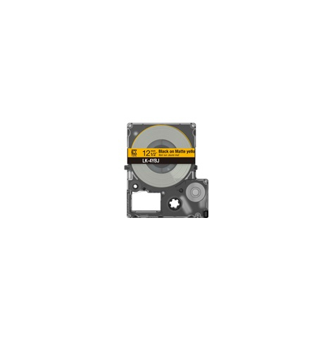 Papier EPSON Matte Tape Yellow/Black 12mm 8m LK-4YBJ