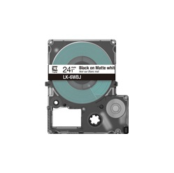 EPSON Matte Tape White/Black 24mm 8m LK-6WBJ