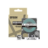 Papier EPSON Matte Tape White/Black 12mm 8m LK-4WBJ