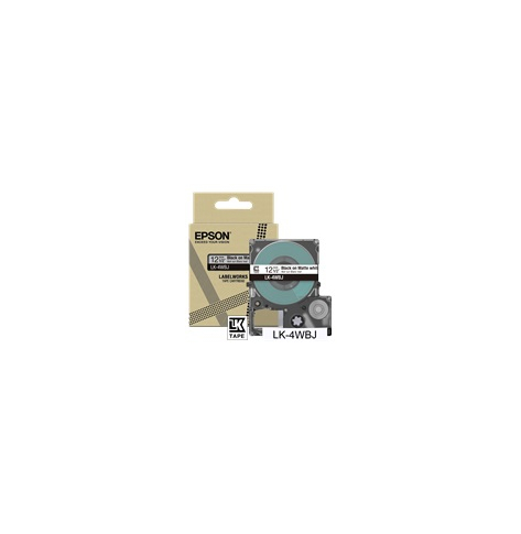 Papier EPSON Matte Tape White/Black 12mm 8m LK-4WBJ