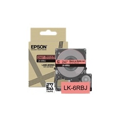 EPSON Matte Tape Red/Black 24mm 8m LK-6RBJ
