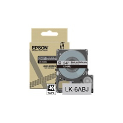 EPSON Matte Tape Grey/Black 24mm 8m LK-6ABJ