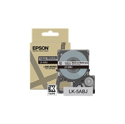EPSON Matte Tape Grey/Black 18mm 8m LK-5ABJ