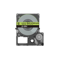 EPSON Matte Tape Green/Black 12mm 8m LK-4GBJ