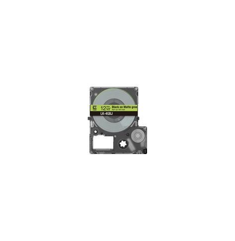 Papier EPSON Matte Tape Green/Black 12mm 8m LK-4GBJ