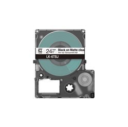 EPSON Matte Tape Clear/Black 24mm 8m LK-6TBJ