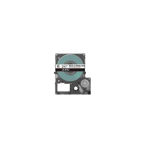 Papier EPSON Matte Tape Clear/Black 24mm 8m LK-6TBJ