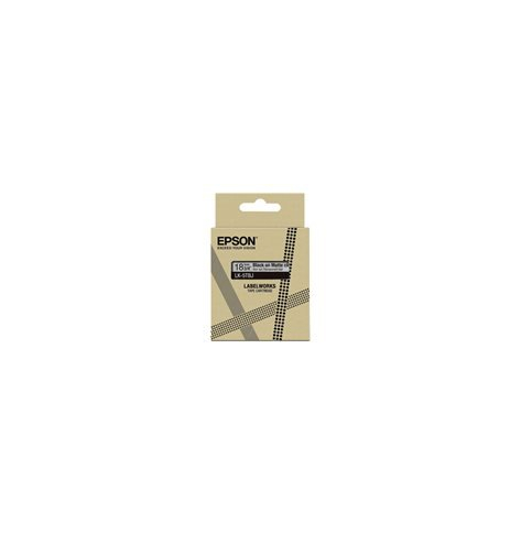 Papier EPSON Matte Tape Clear/Black 18mm 8m LK-5TBJ