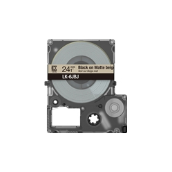 EPSON Matte Tape Beige/Black 24mm 8m LK-6JBJ