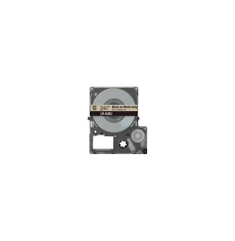 Papier EPSON Matte Tape Beige/Black 24mm 8m LK-6JBJ