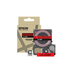 EPSON Colour Tape Fluorescent Red/Black 12mm 5m LK-4RBF