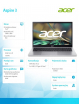 Acer Aspire 3 A315-59-35WU 15.6 i3-1215U 8GB 512GB NoOS Srebrny
