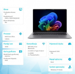 Asus ExpertBook P5 P5405CSA-NZ0417W Ultra 7 258V 32GB 1TB W11H 3YRS Copilot+PC