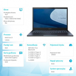 Laptop Asus B1502CBA-BQ0383 15.6 i3 1215U 8GB 256GB int noOS 3Y NBD
