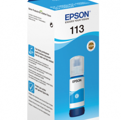 EPSON 113 EcoTank Pigment Cyan ink bottle