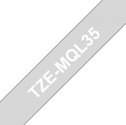 Taśma Brother 12mm biała / Jasna zieleń mat (5M długości)