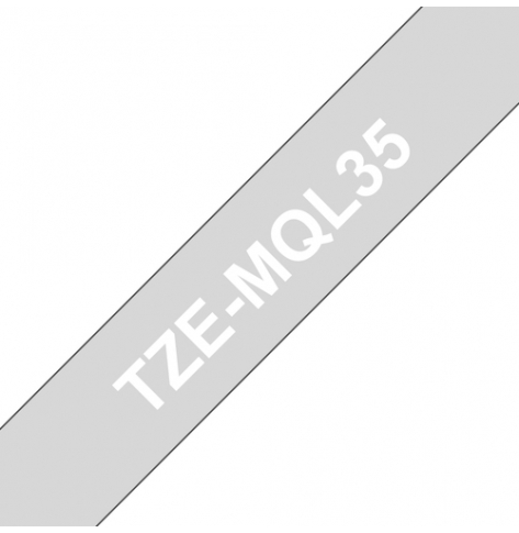 Taśma Brother 12mm biała / Jasna zieleń mat (5M długości)