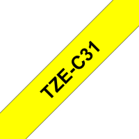 Taśma Brother 12mm BLACK ON FLUO. YELLOW