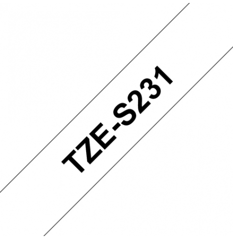 Taśma Brother 12mm czarna na białym ADHESIVE TAPE