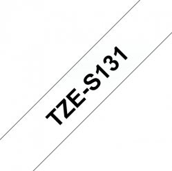 Taśma Brother 12mm czarna na czystym ADHESIVE TAPE
