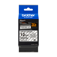 Taśma Brother 12mm czarna na czystym ADHESIVE TAPE