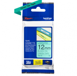 Taśma Brother 12mm czarna na zielonym