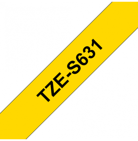 Taśma Brother 12mm czarna na żółtym ADHESIVE TAPE