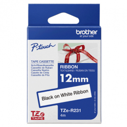 Taśma Brother 12mm Czarna/Biała