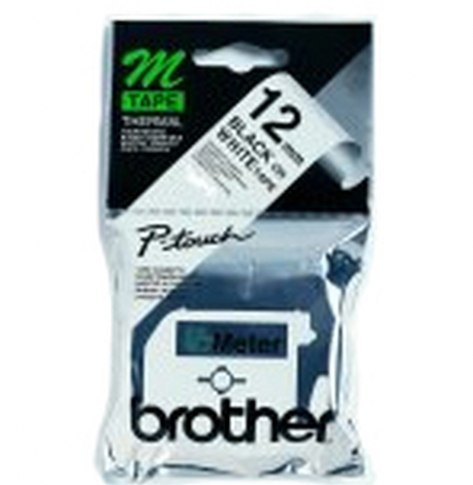 Taśma Brother MK231BZ 12mm czarna na białym