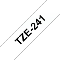 Taśma Brother 18mm czarna na białym