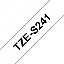 Taśma Brother 18mm czarna na białym ADHESIVE TAPE