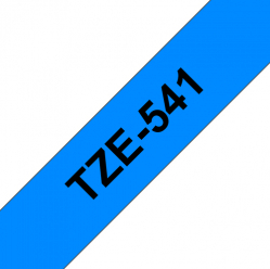 Taśma Brother 18mm czarna na niebieskim