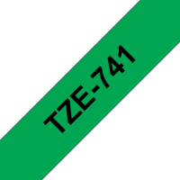Taśma Brother 18mm czarna na zielonym