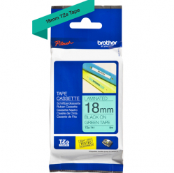 Taśma Brother 18mm czarna na zielonym