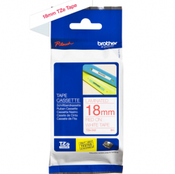Taśma Brother 18mm czerwona na białym