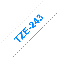 Taśma Brother 18mm niebieska na białym