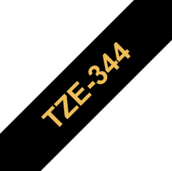 Taśma Brother 18mm złota na czarnym