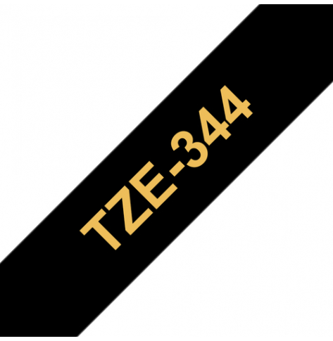 Taśma Brother 18mm złota na czarnym