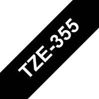 Taśma Brother 24mm biała na czarnym